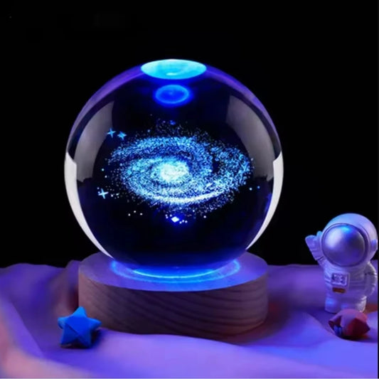 CosmoLuxe™ 3D Crystal Galaxy Lamp – The Magic of the Universe in Your Room.