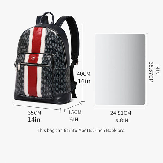 Bullcaptain Silicone Leather Men Backpack Casual Large Capacity School Bag For Teenager Travel Waterproof Laptop Rucksack JYB130
