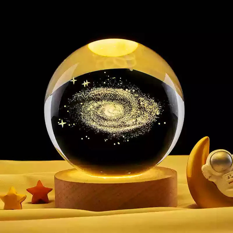 CosmoLuxe™ 3D Crystal Galaxy Lamp – The Magic of the Universe in Your Room.