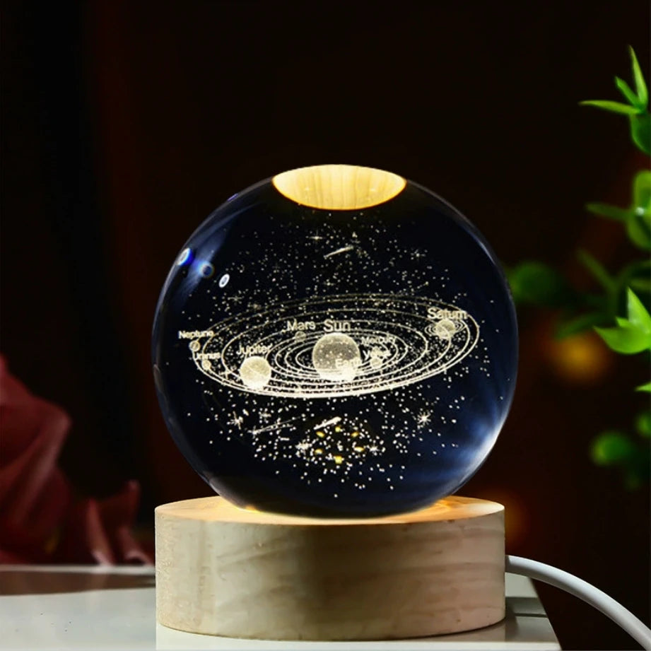 CosmoLuxe™ 3D Crystal Galaxy Lamp – The Magic of the Universe in Your Room.