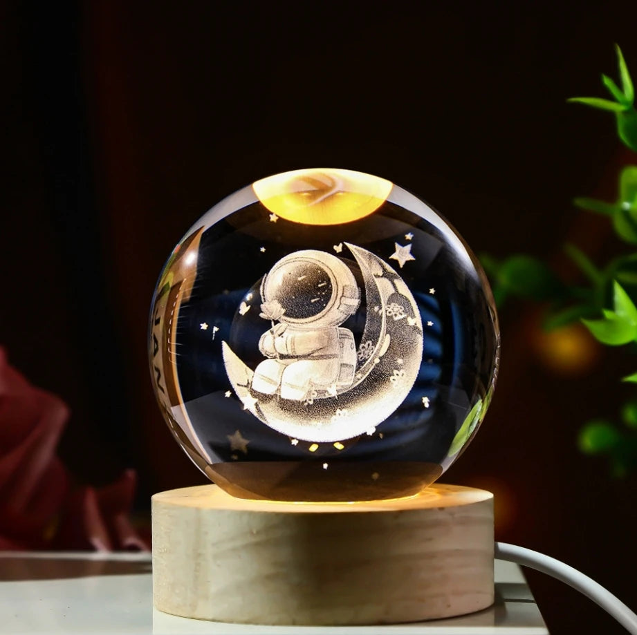 CosmoLuxe™ 3D Crystal Galaxy Lamp – The Magic of the Universe in Your Room.