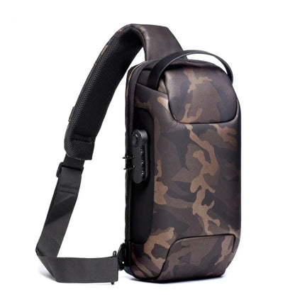 Men’s Waterproof Oxford Crossbody Bag with USB & Anti-Theft Design